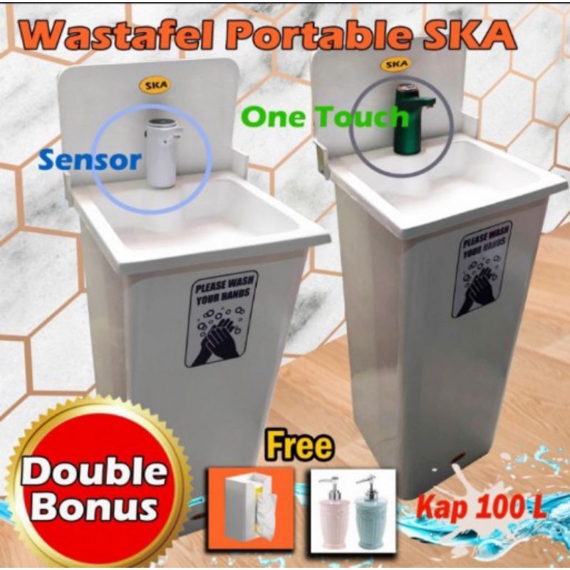 wastafel cuci tangan /wastafel potable modern/wastafel berbahan fiber glass kap.100 liter