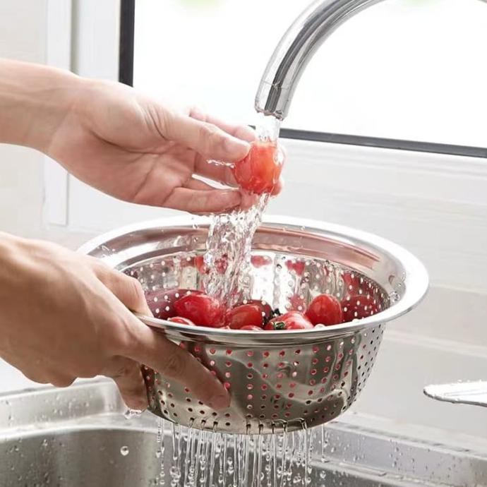 Baskom Bolong Stainless 40cm