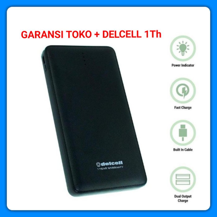 DELCELL NOTE POWERBANK 10500 MAH GARANSI RESMI - Biru