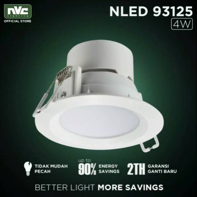 Lampu NLED NVC 93125 / Putih 4W 220-240V / Lampu Downlight
