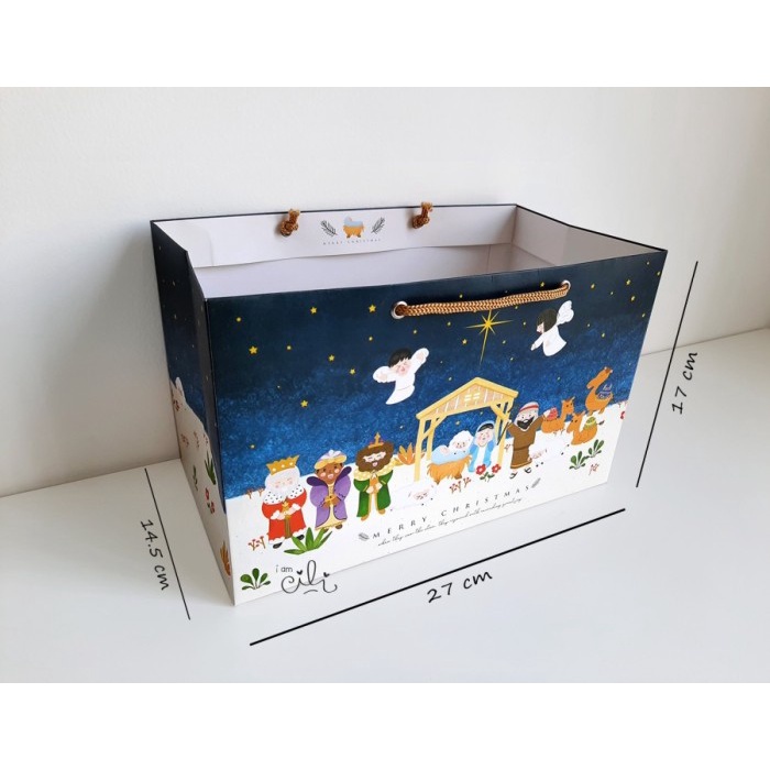 

(TERLARIS) Paperbag Natal Tas Goodie Bag Kartun Christmas Kantong Kado 27x14x17