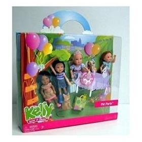 Barbie Kelly Pet Party Doll Set With Kayla Kenzi Kelly & Miranda