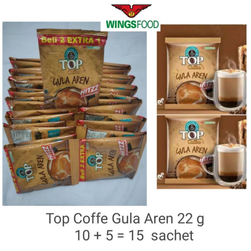 

Top Coffee Gula Aren Top Kopi Sachet Renceng 10x22gr