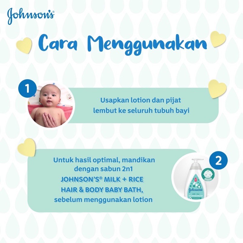 Johnson’s ® jonson Milk+Rice Lotion 100 &amp; 200ml / Handbody Lotion bayi dan anak