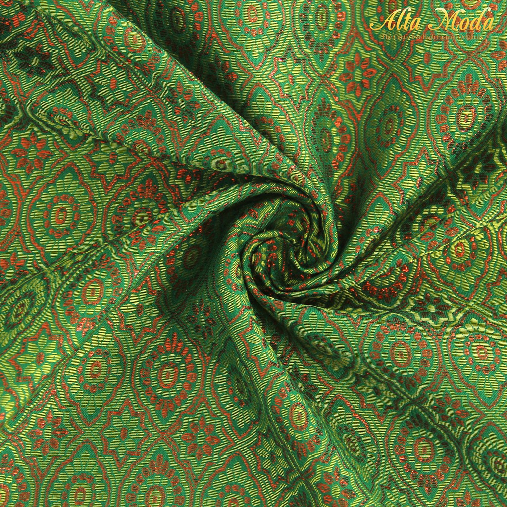 

Alta Moda Songket Motif Palembang Hijau Emerald Mix Benang Gold (1M)