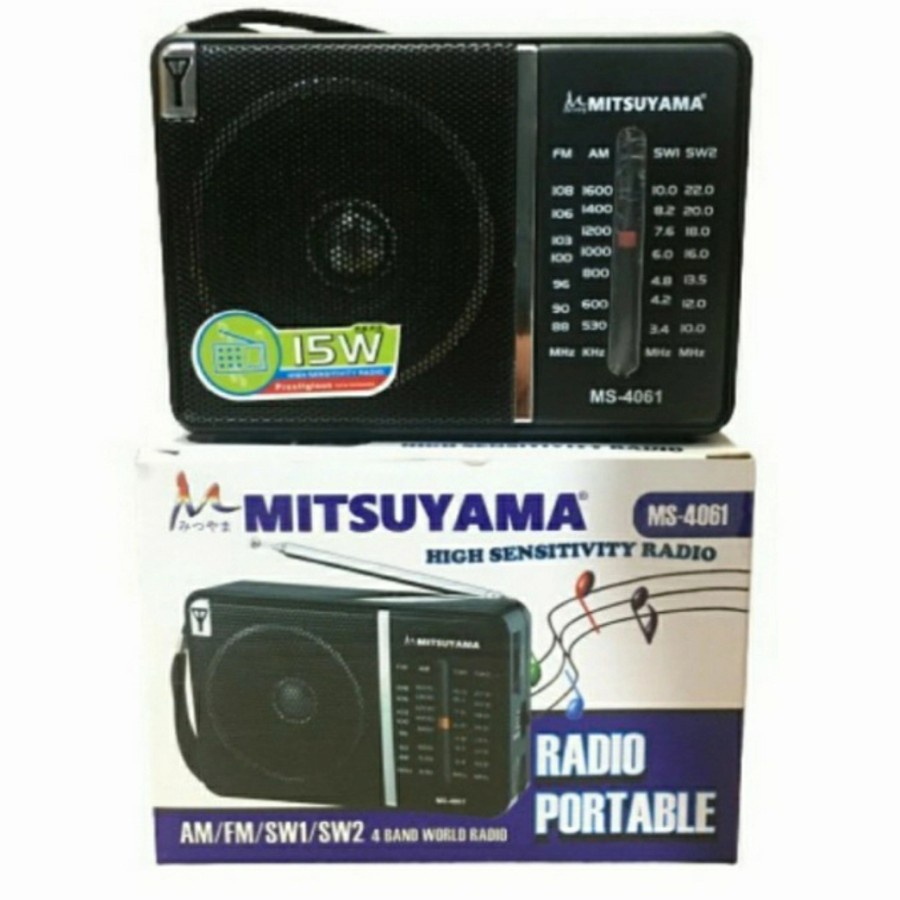 Radio Portable Mitsuyama MS-4061 4Band Baterai A1 x 2 pc