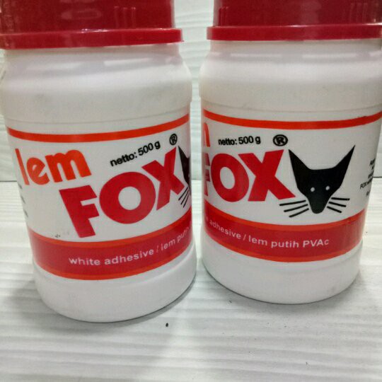 LEM FOX putih original PVAC 500 gram / perekat serbaguna Slime kayu / Lem Aica