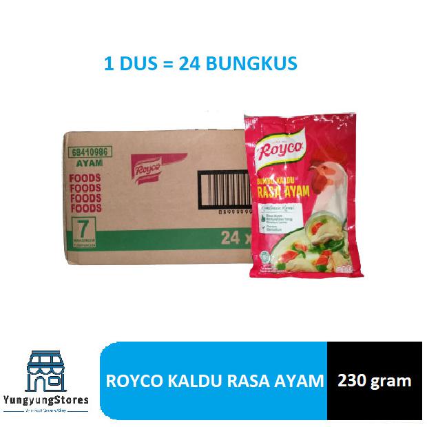 

TERBARU 1 DUS ISI 24 BUNGKUS ROYCO AYAM / SAPI 230 GRAM - AYAM BUMBU & BAHAN MASAKAN MAKANAN &