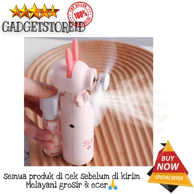 GG - kipas nano spray karakter terbaru / kipas pelembab wajah nano spray mini usb kipas karakter kip