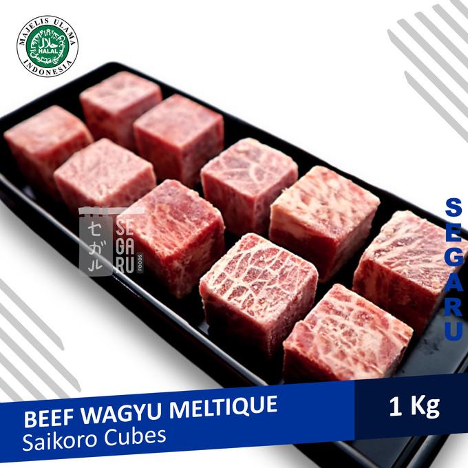 

Saikoro Beef Wagyu Meltique | Daging Steak Sapi Cubic 1 Kg Mr.Store83