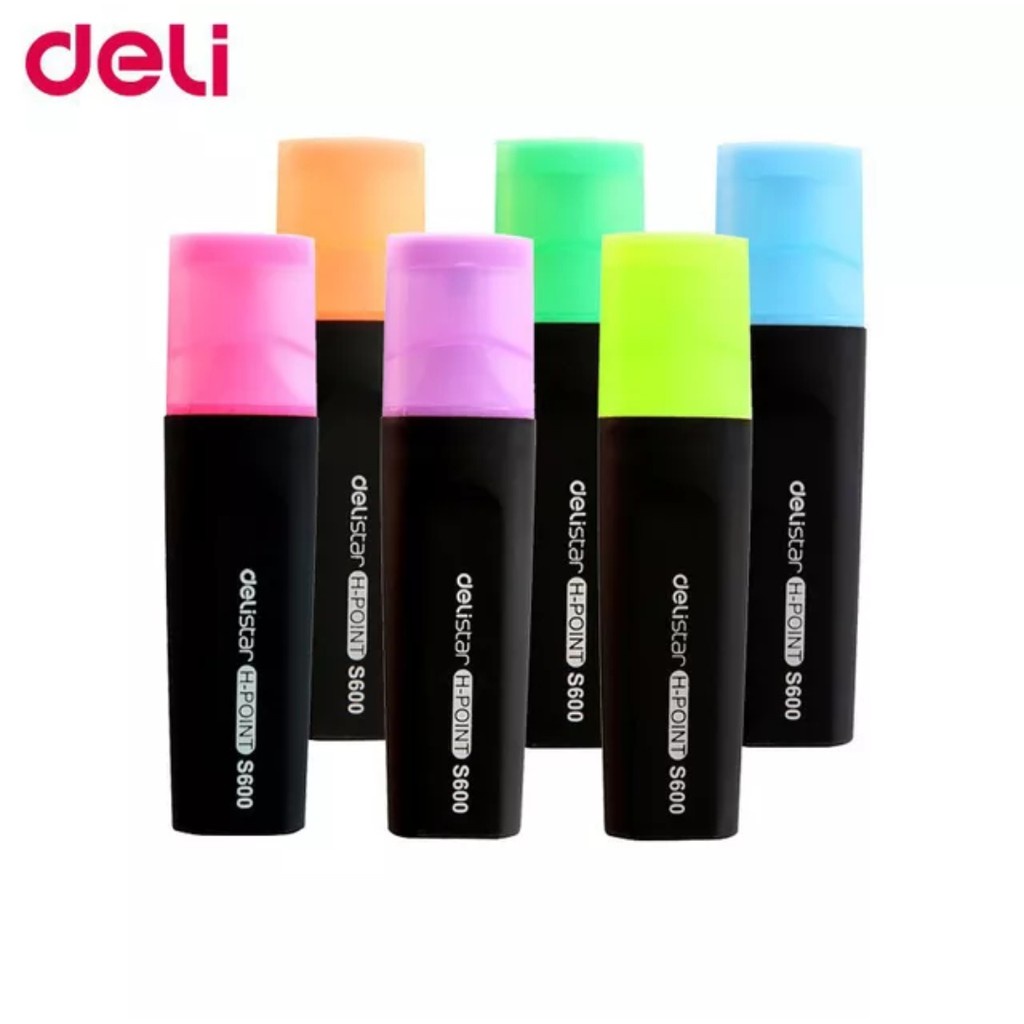 

HIGHLIGHTER ( STABILO ) DELI S600 NEON COLOUR PENANDA TULISAN KUALITAS BAGUS