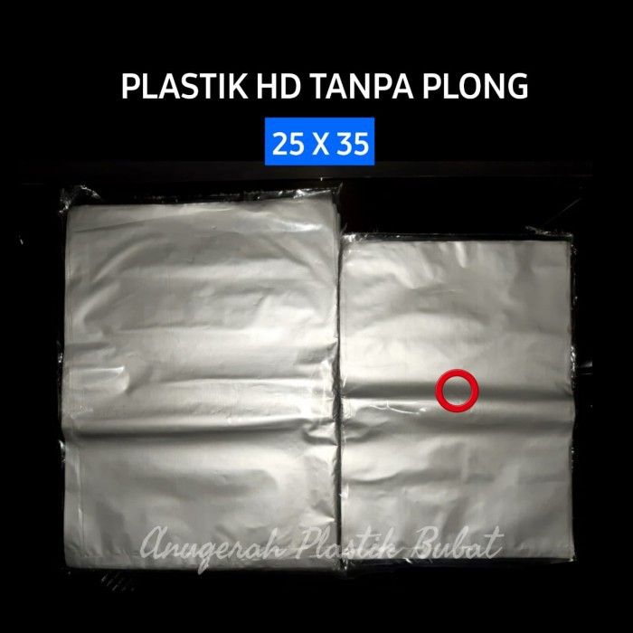 Kantong plastik HD tanpa plong silver uk 25x35/plastik packing online