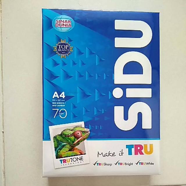 

KERTAS HVS A4 70GR SIDU