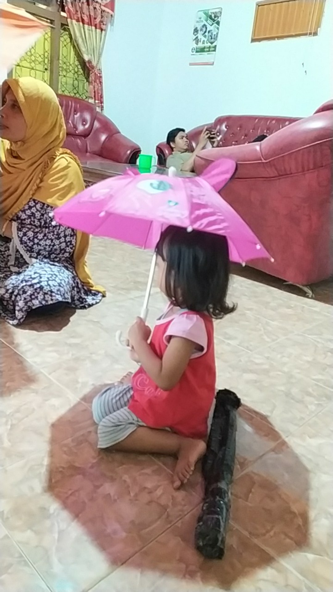 Payung Anak Karakter Kucing/ Payung Mainan/ Payung Motif Animal Kuping Kecil