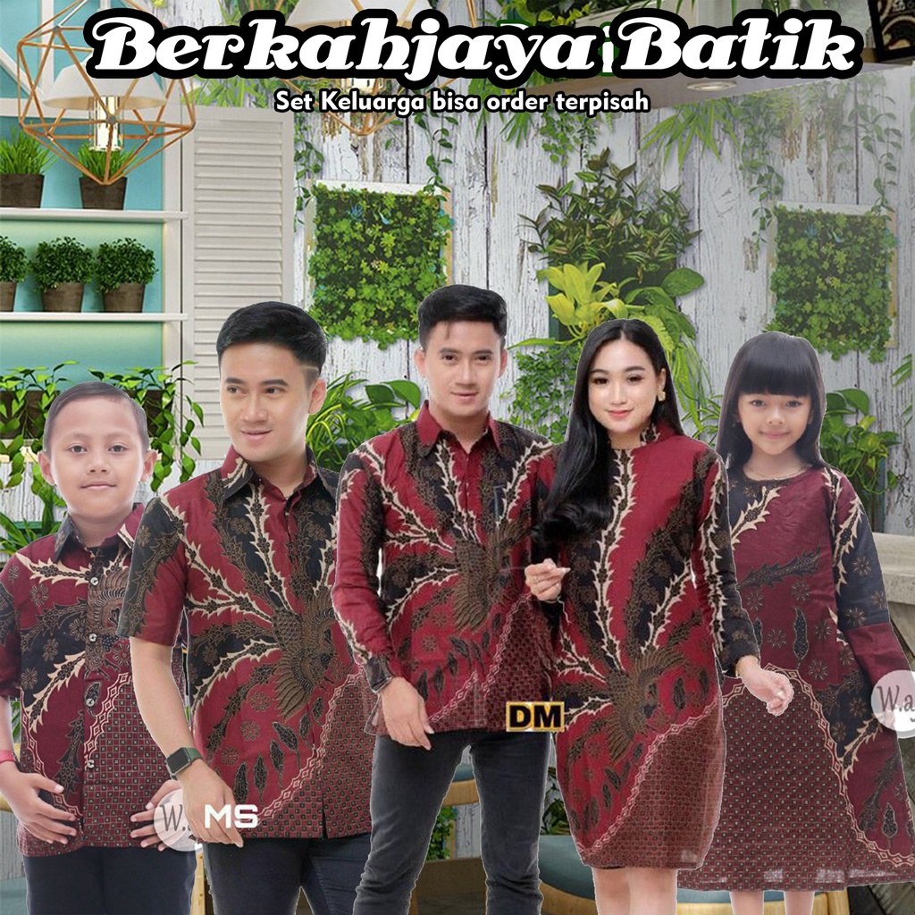 Set Batik Couple Keluarga Seragam Keluarga Pria dan wanita dewasa anak Murai Series