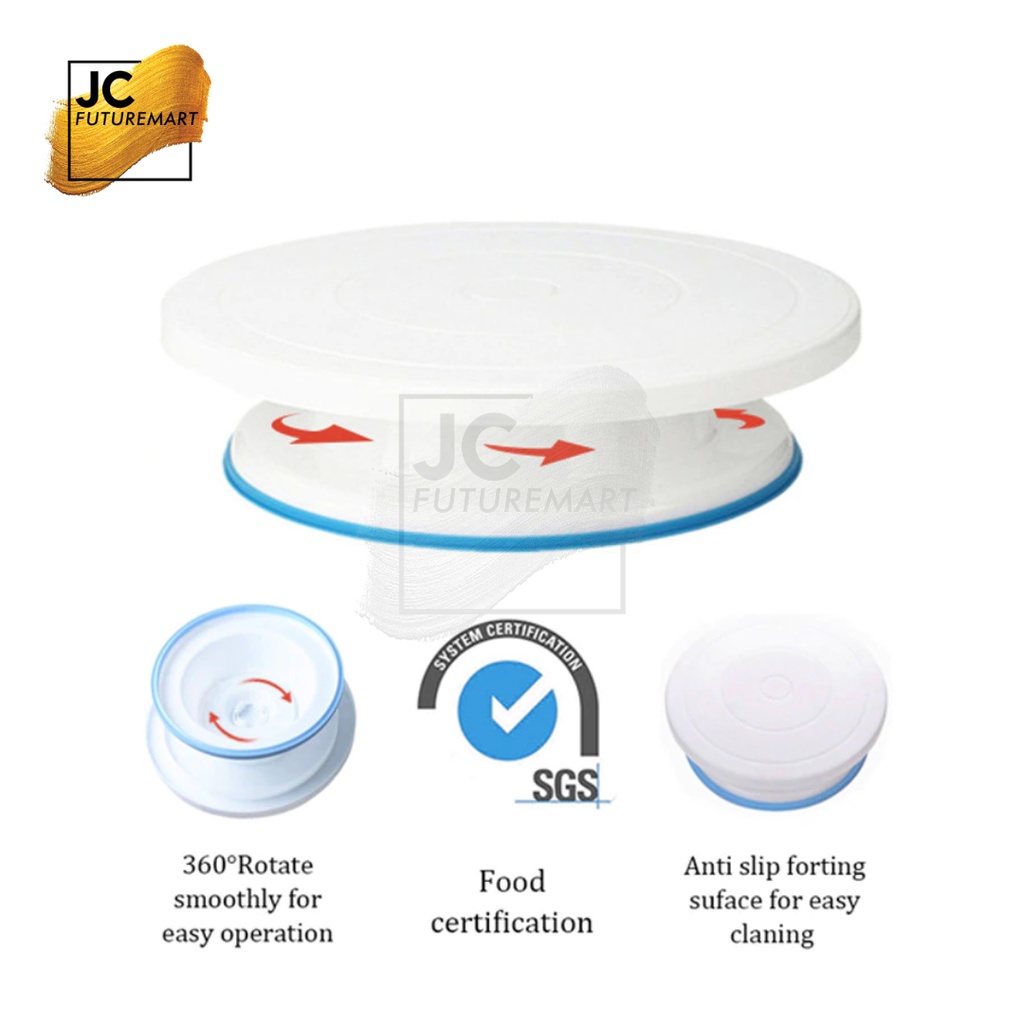 CAKE ROTARY TRAY / CAKE TURNTABLE / ROTATING CAKE STAND - 28CM