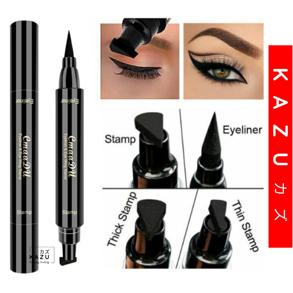 KAZU KBF114 CMMADU Eyeliner Stamp Cat 2 in 1 Original Spidol Mata Import