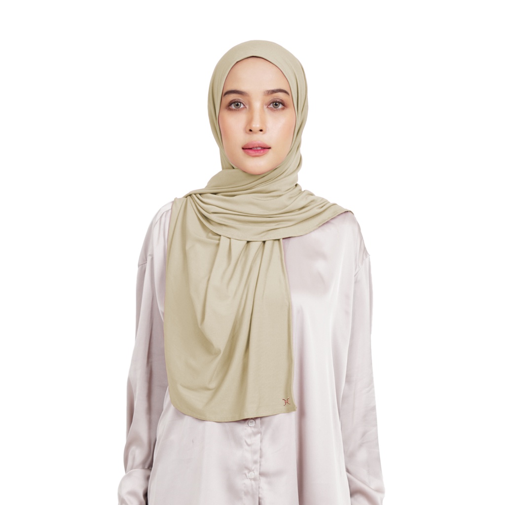 Hameeda - Hannah Instant Hijab | Jersey Bergo Pashmina-Light Miso