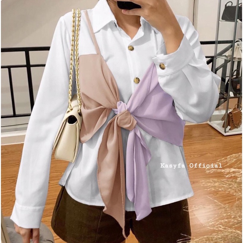 GWENI BLOUSE // ATASAN ROMPI TALI KOMBI WARNA