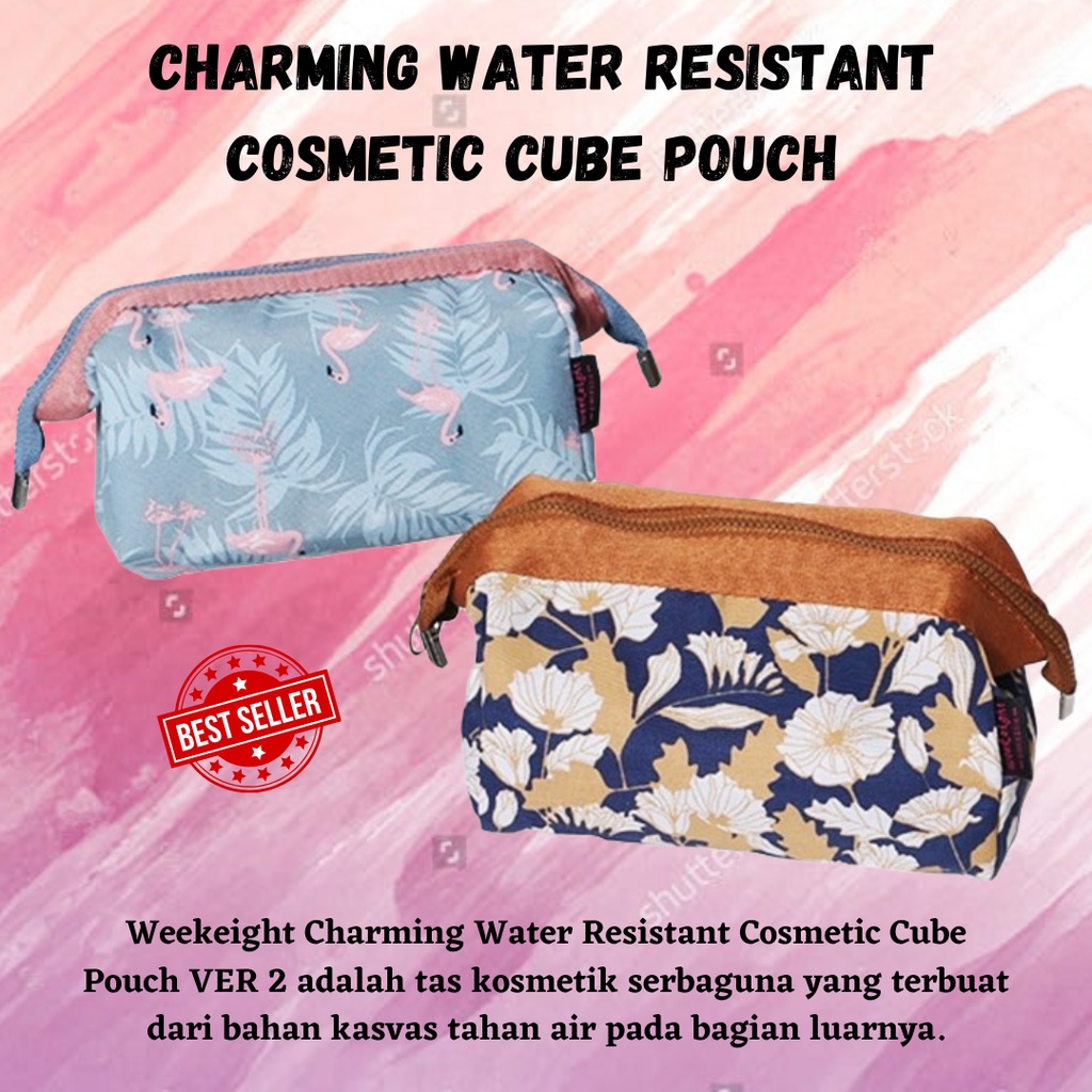 BARU!! TAS KOSMETIK WANITA/ CHARMING WATER RESISTANT COSMETIC CUBE POUCH