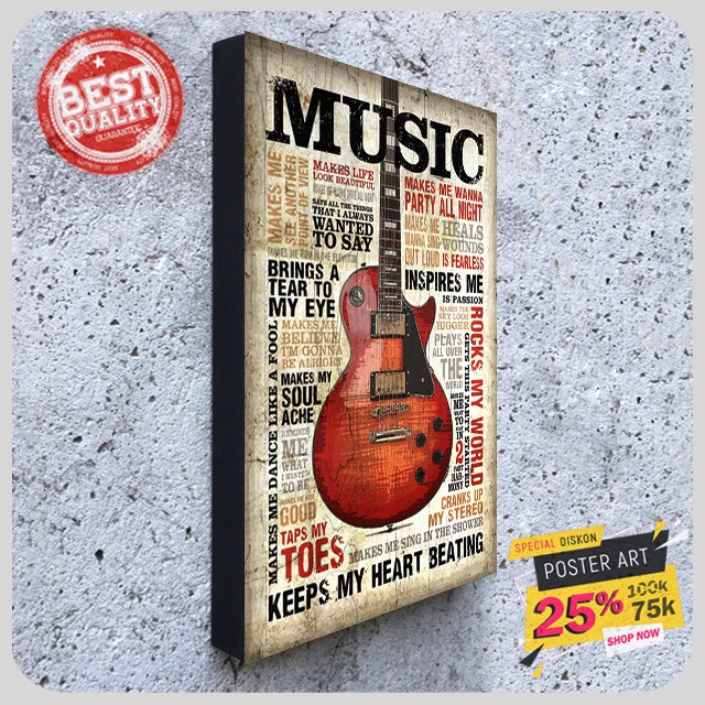 Hiasan dinding - Walldecor - Pajangan dinding Music 304529FHZ