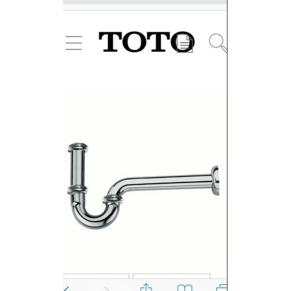 Toto leher angsa pembuangan wastafel type THX1A-3N original