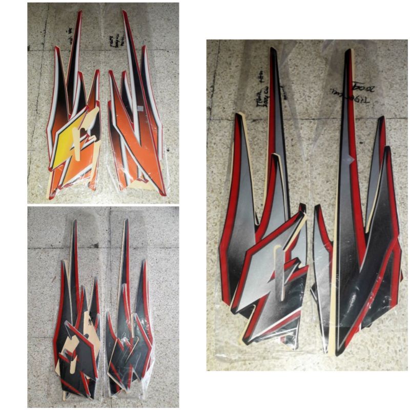 striping sticker honda tiger lama 2005