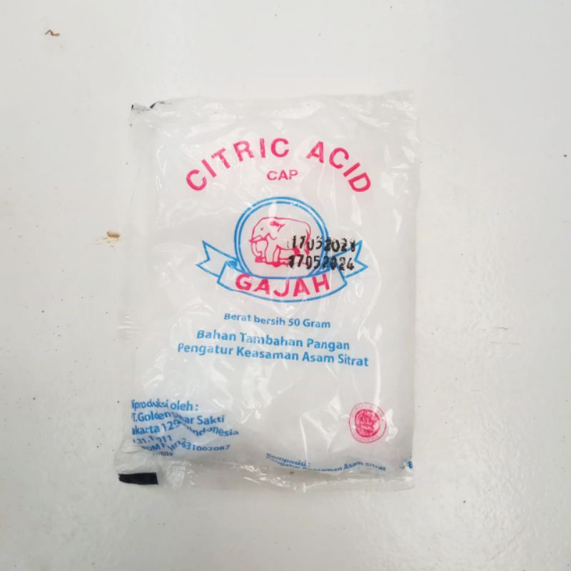 

Citric Acid/citrun Cap Gajah 50g