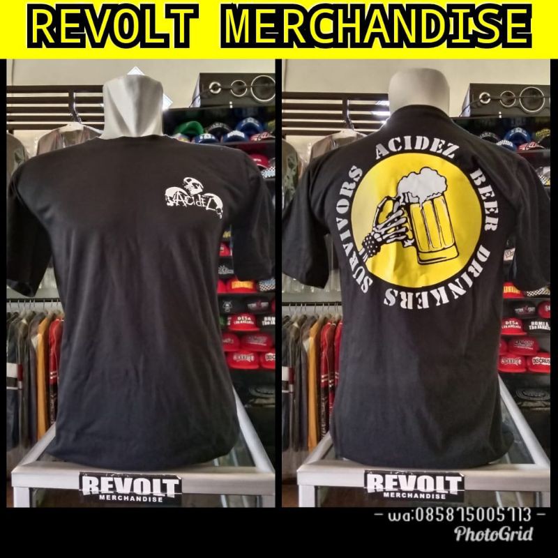 T-shirt ACIDEZ (beer), kaos acidez, kaos band punk, kaos band luar