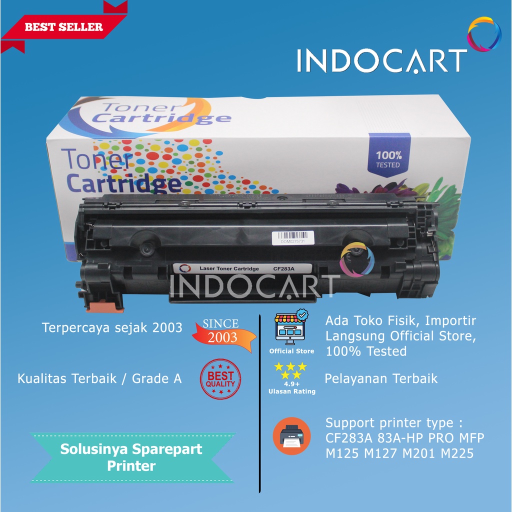 Toner Cartridge Compatible CF283A 83A-Printer Laser HP M125 M127 M201