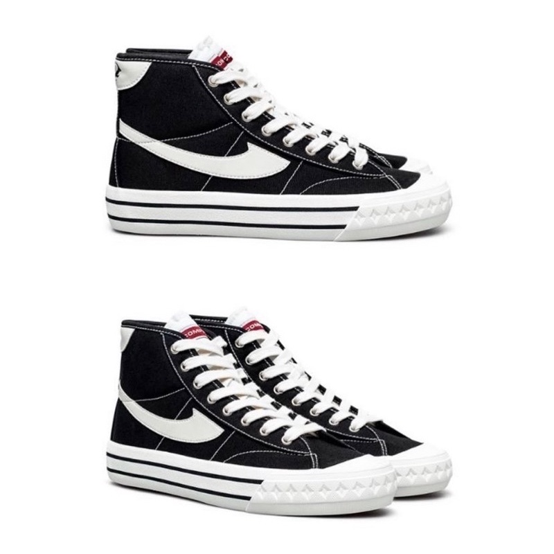 [ ORIGINAL 100% ] SEPATU COMPASS RETROGRADE HIGH DECON BLACK WHITE