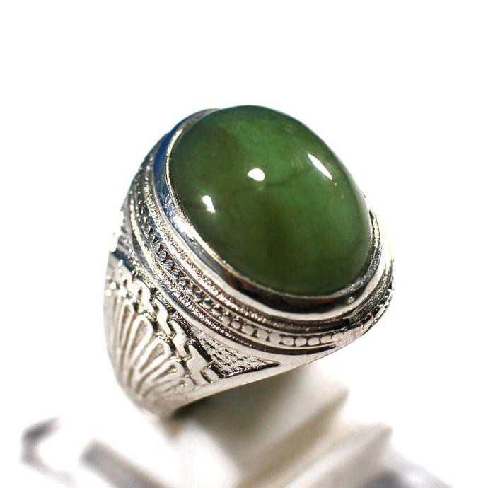 Best Seller Cincin Natural Batu Akik Hijau Cincau Garut Asli Garut Jaminan Tembus Hot