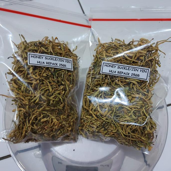 

[[BISA COD]] Teh bunga Honeysuckle/ Jin Yin hua kemasan 25gram GRATIS ONGKIR Kode 1333