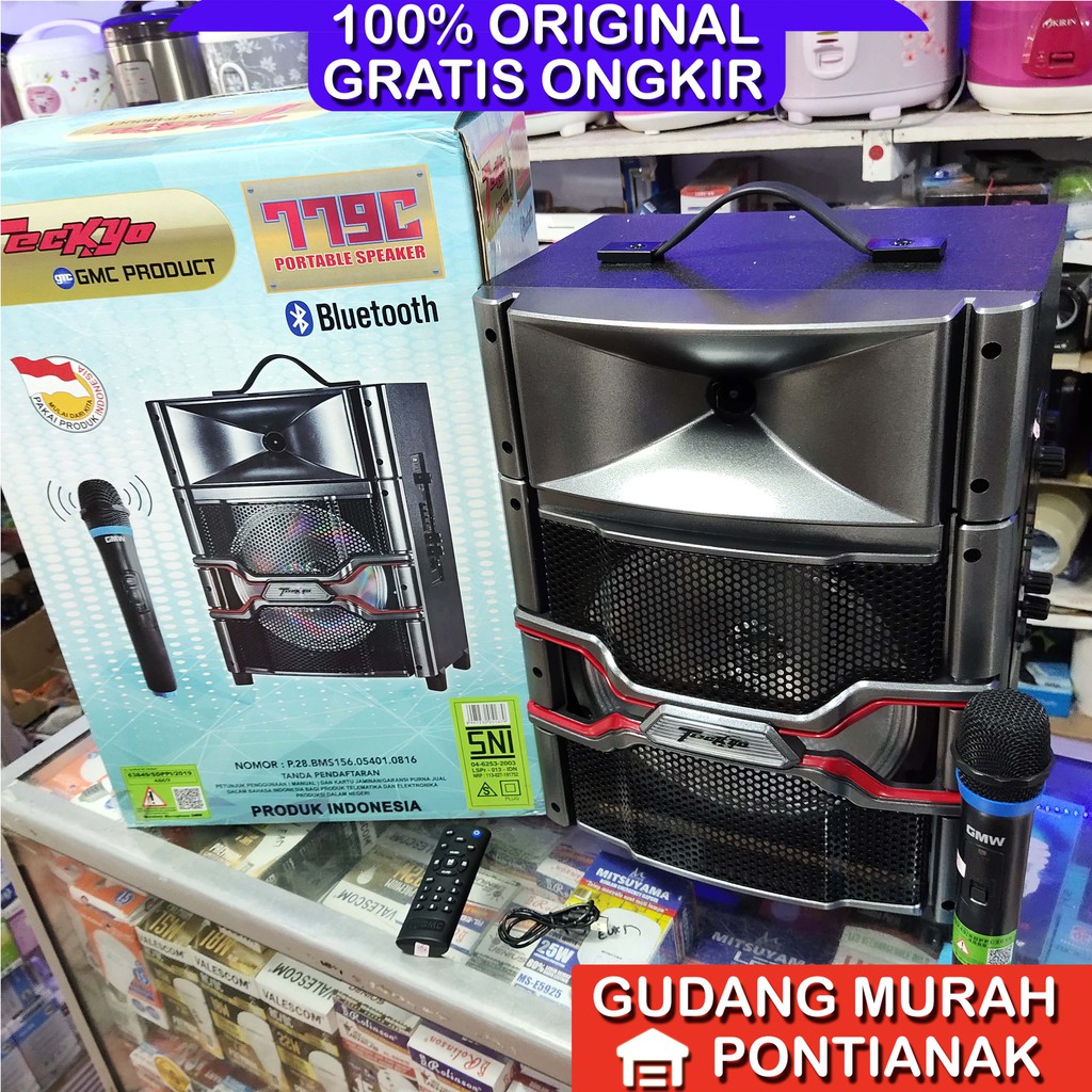 Speaker Bluethoot Teckyo 779C 10inch 10&quot; Produk by GMC ampli meeting pengeras suara karaoke nyanyi