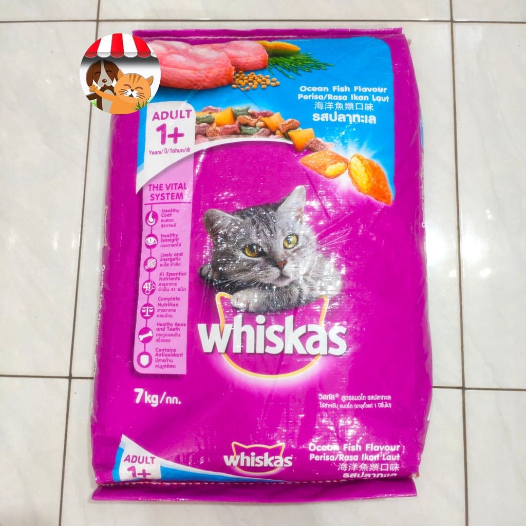 Whiskas Ocean Fish 7kg - Makanan Kucing Whiskas Ocean Fish Adult