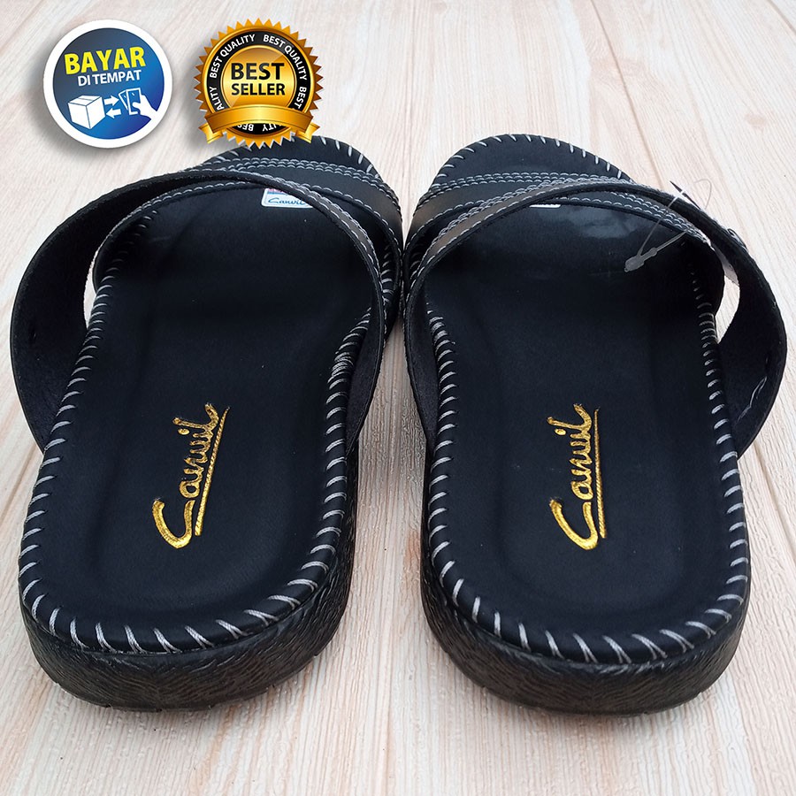 PROMO 8.8 !! SANDAL PRIA DEWASA SANDAL REMAJA SLOP SLIP ON BAN 2 CANVIL MURAH TERBARU / SAKIPO