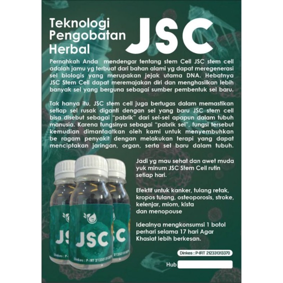 

JSC BRC Jamu Stem Cell Promo Besar
