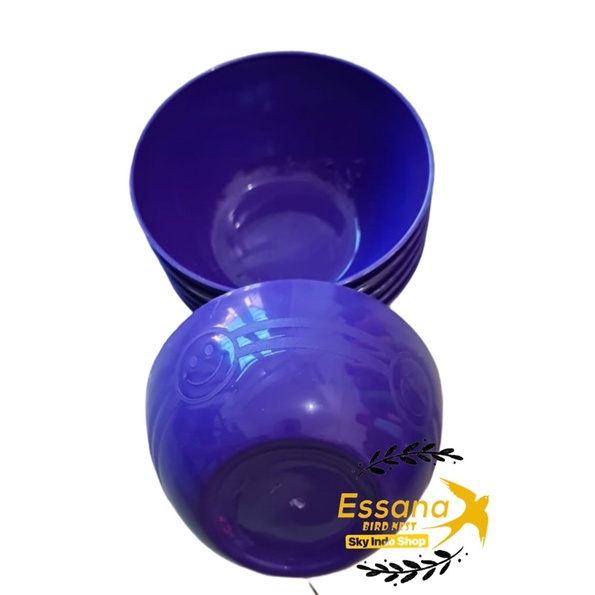 Gelas Minum Plastik _Piring Makan Bulat Plastik _Mangkok Makan Bulat Bakso Plastik_Sendok Makan Plastik_Terlaris Termurah Berkualitas ( 1pcs ) claris-Mangkok bulat ungu