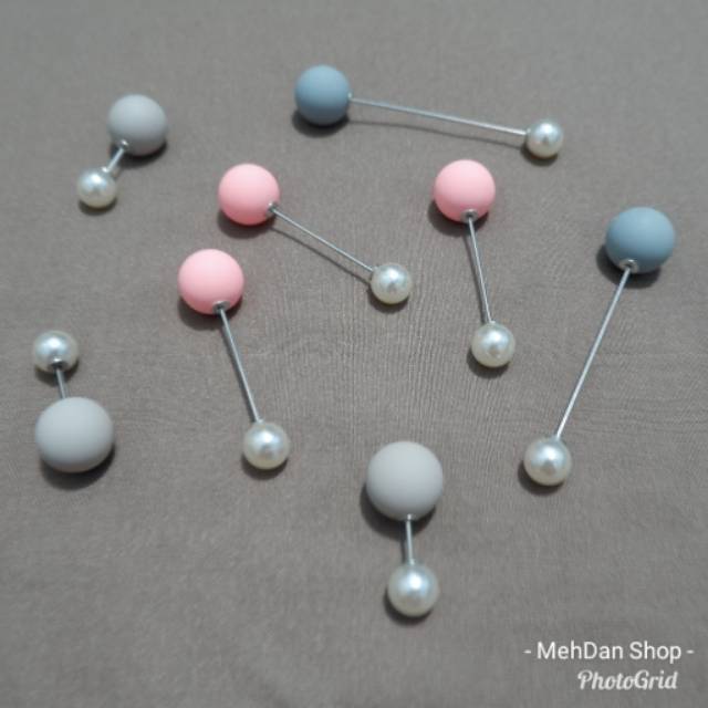 Premium Tuspin Matte Color,Korean Pearl brooch,Bross Mutiara ,Bross Jilbab