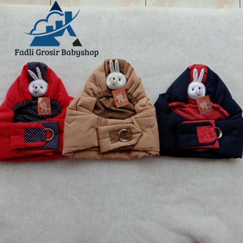 Gendongan Bayi Samping Topi Kerut Boneka Kelinci Terbaru