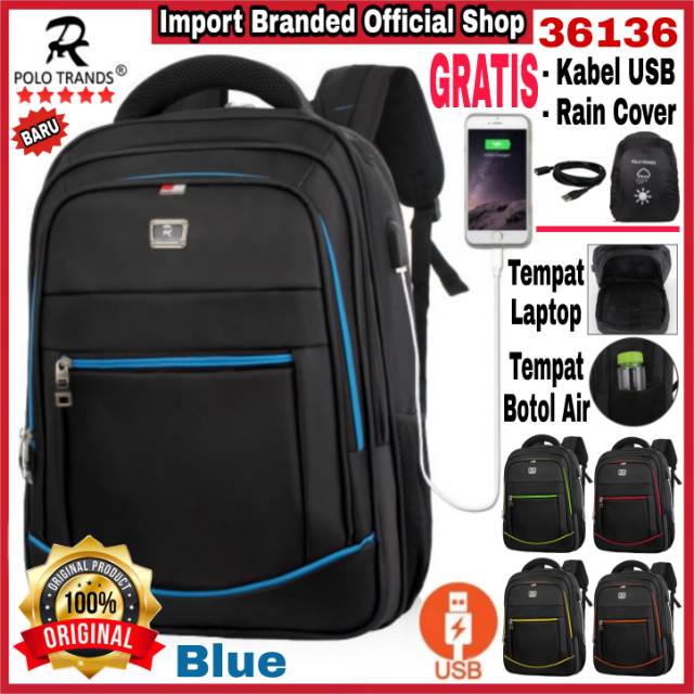 POLO TRANDS 36136/TAS IMPOR/ORIGINAL/BRANDED/PRIA/WANITA/FASHION/RANSEL/BACKPACK/TAS PUNGGUNG/IMPORT