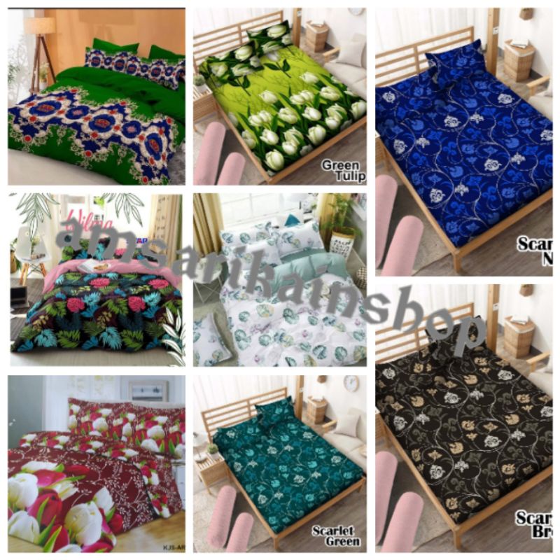 PROMO SEPREI MOTIF BUNGA UKURAN 180*160*120(KOMPLIT)