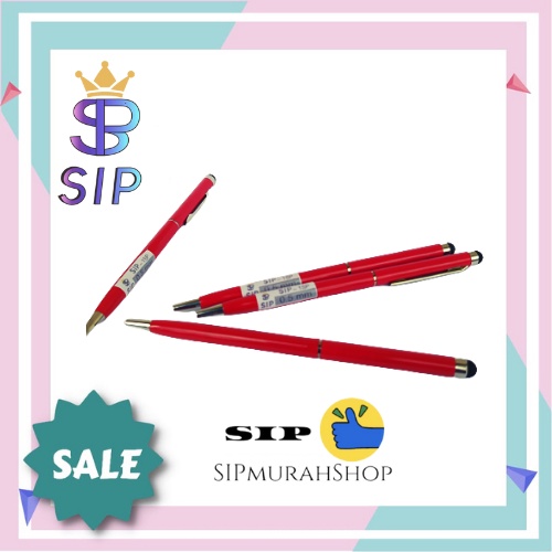 Pen SIP Stylus Pulpen Multifungsi 2in1 Pena Ball Point Touch Screen Semua Hp Android