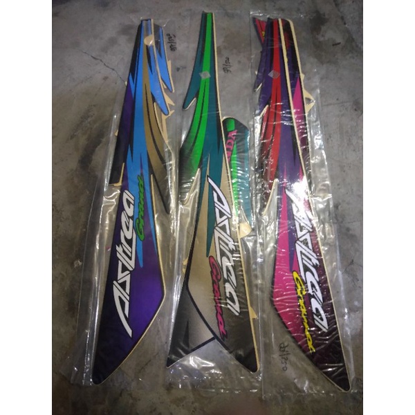 (BAYAR DITEMPAT) Stiker Lis Striping Standar Ori/Original Honda Astrea grand 97 merah hijau biru