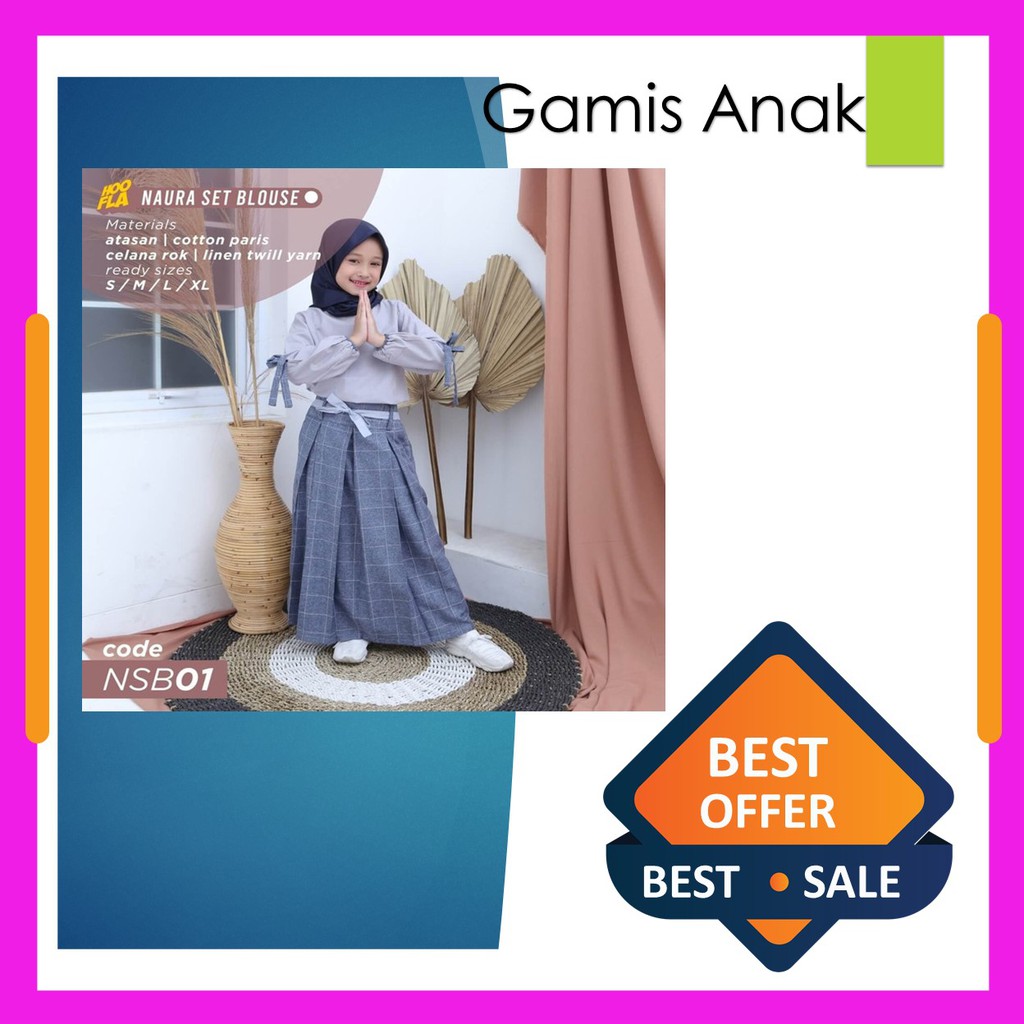 Gamis Anak Perempuan Setelan Rok