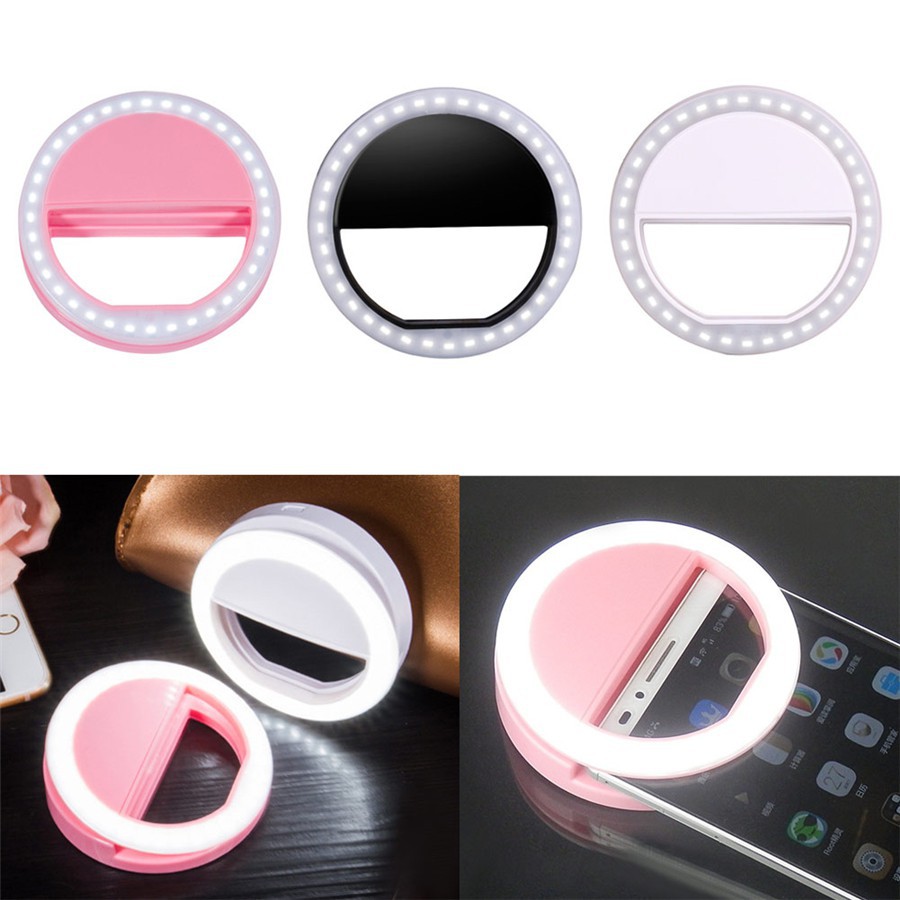 Selfie Ring Light Portable Clip Flash LED RG-01 Tanpa Baterai