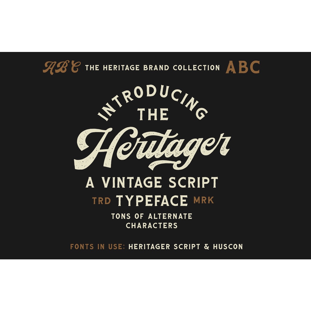 The Heritage Brand Font Collection