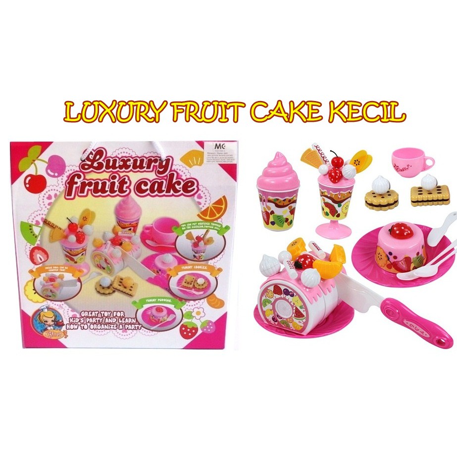 LUXURY FRUIT CAKE KECIL MAINAN POTONG KUE