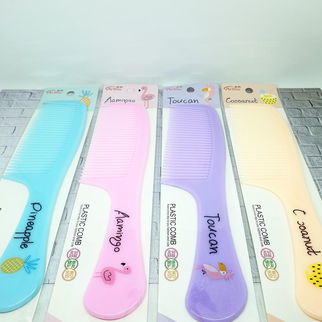 Toply shop Sisir  rambut  gagang karakter lucu motif warna