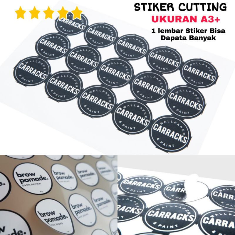 

CETAK STIKER CUTTING A3+ STIKER LABEL PEMESANAN